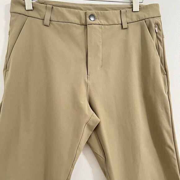 Lululemon Men Commission Pant Classic Size 30 Khaki Tan Golf Comfort Stretch - Picture 2 of 8